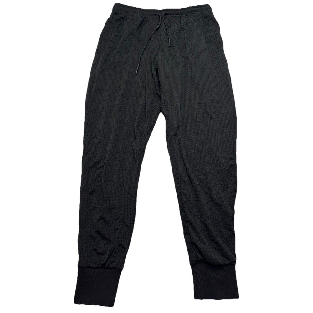 Men's Nice Laundry Mesh Lounge Jogger Pants 28" Size Medium Black Nylon